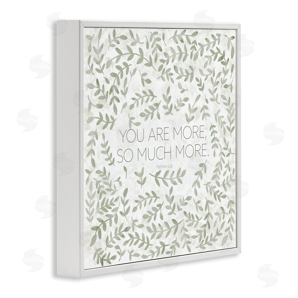 Sundance Graphics Curved Ivy Sprigs Proverb White Framed Giclee Wall Art Print