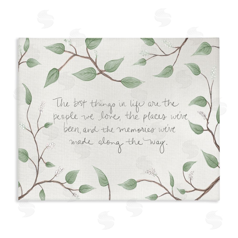 SD Graphics Studio The Best Things In Life Stretched Canvas Wall Art Print