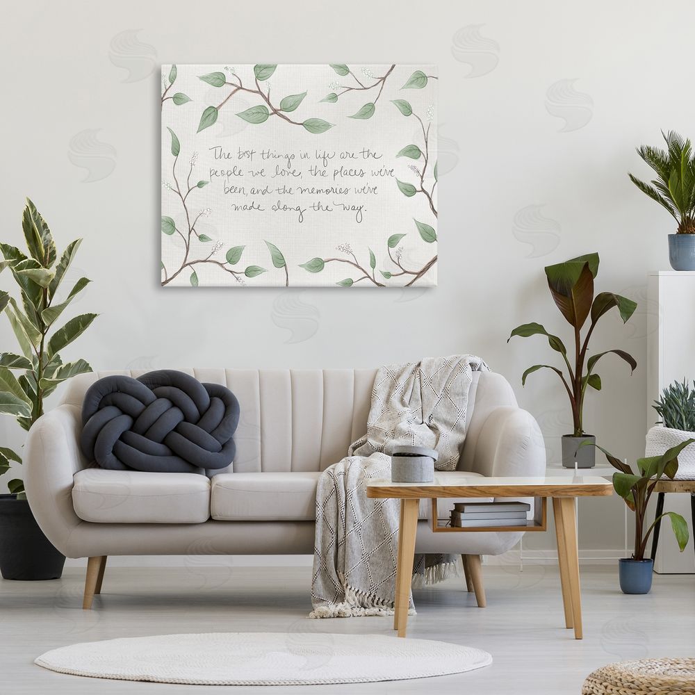 SD Graphics Studio The Best Things In Life Stretched Canvas Wall Art in Room