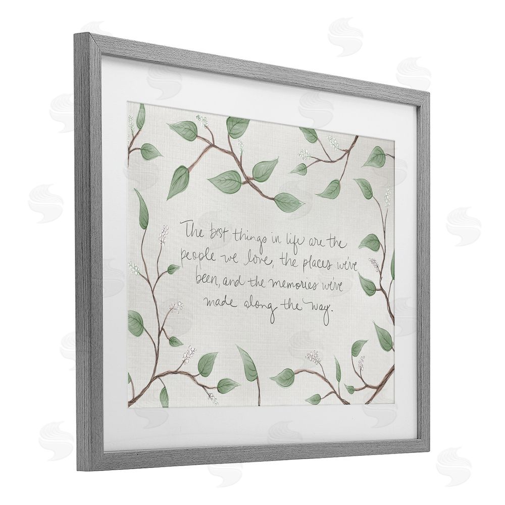 SD Graphics Studio The Best Things In Life Gray Framed Print Under Glass Wall Art