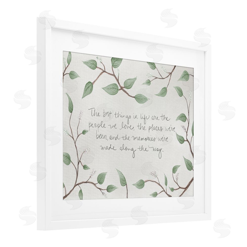 SD Graphics Studio The Best Things In Life White Framed Print Under Glass Wall Art