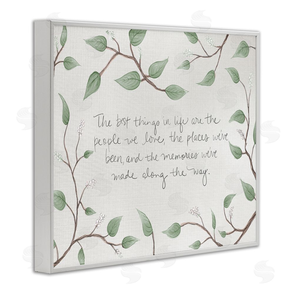 SD Graphics Studio The Best Things In Life White Framed Giclee Wall Art Print