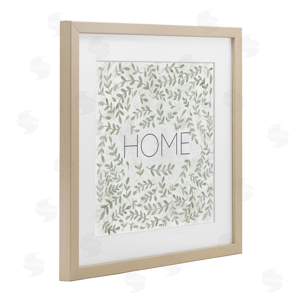 Sundance Graphics Curved Ivy Sprigs Greenery Birch Framed Print Under Glass Wall Art