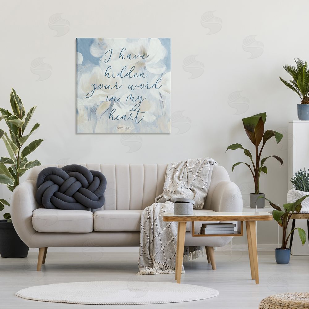 Sundance Graphics Hidden Your Word In My Heart Canvas Wall Art Print in Room