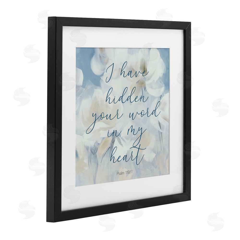 Sundance Graphics Hidden Your Word In My Heart Black Framed Print Under Glass Wall Art
