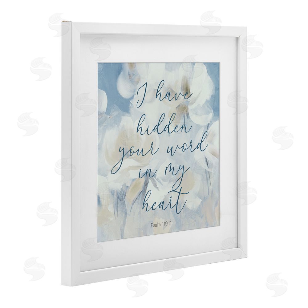 Sundance Graphics Hidden Your Word In My Heart White Framed Print Under Glass Wall Art