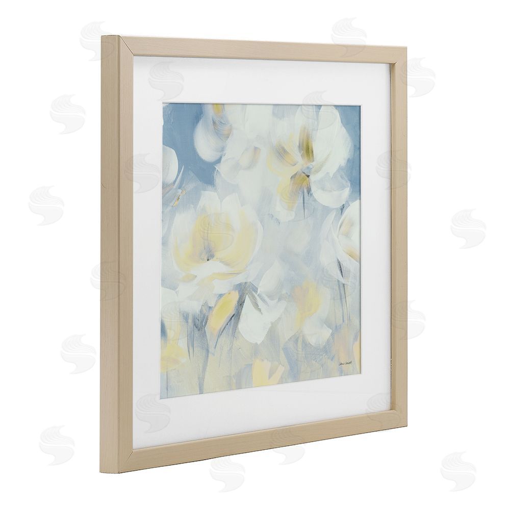 Lanie Loreth Soft & Gentle Flower Field Birch Framed Print Under Glass Wall Art