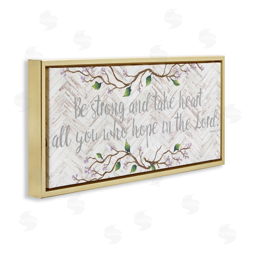Sundance Graphics All You Who Hope Gold Floating Frame Canvas Wall Art Print