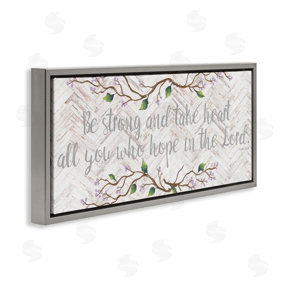 Sundance Graphics All You Who Hope Gray Floating Frame Canvas Wall Art Print