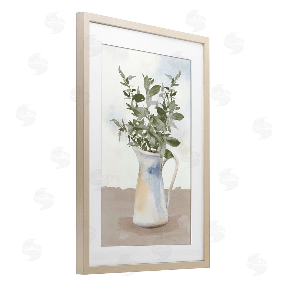 Sundance Graphics Eucalyptus Botanicals Vase Birch Framed Print Under Glass Wall Art