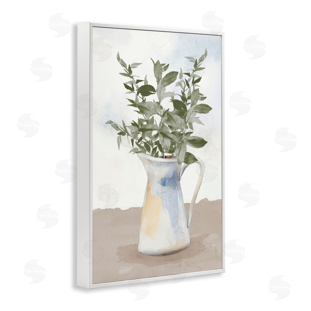 Sundance Graphics Eucalyptus Botanicals Vase White Framed Giclee Wall Art Print