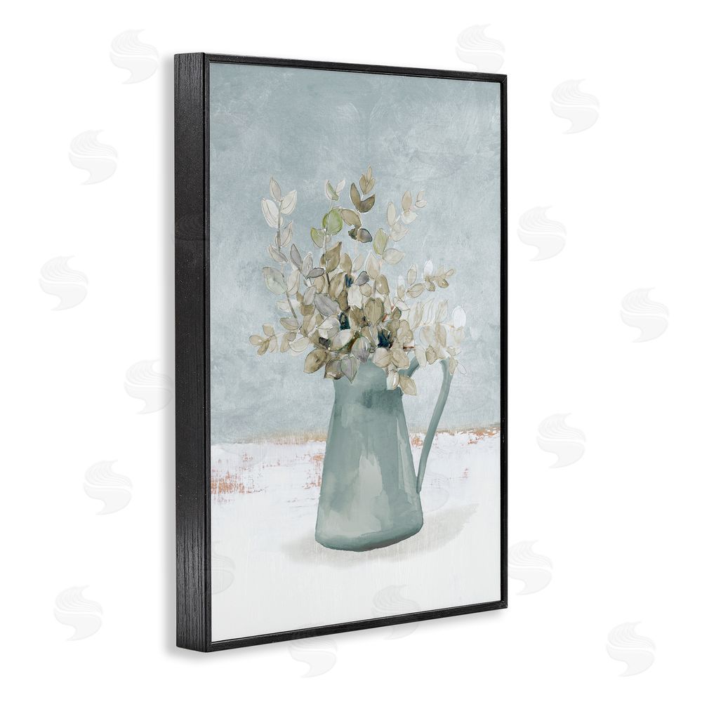 Sundance Graphics Blue Botanical Arrangement Black Framed Giclee Wall Art Print