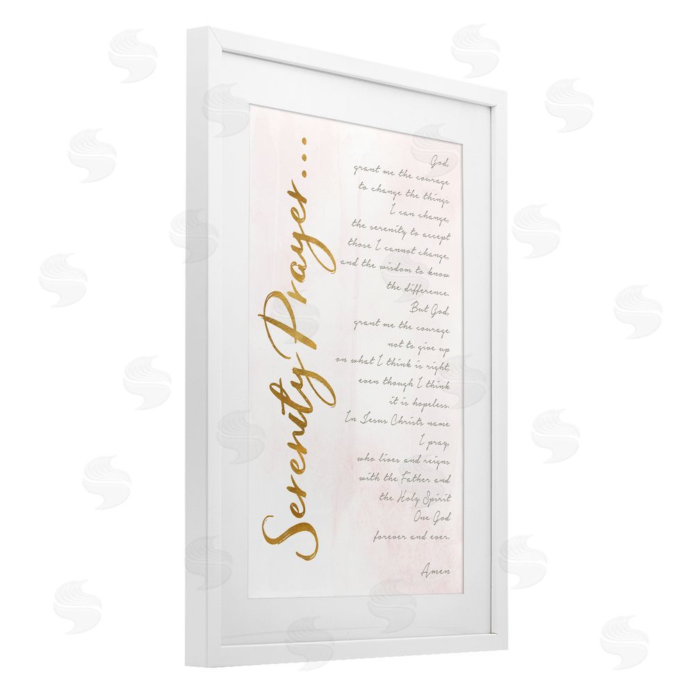 Anna Quach Serenity Prayer Scripture White Framed Print Under Glass Wall Art