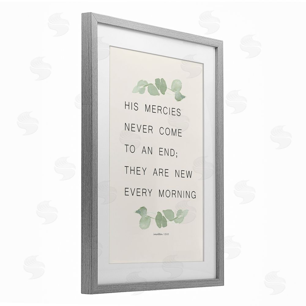 Sundance Graphics Mercies New Every Morning Gray Framed Print Under Glass Wall Art