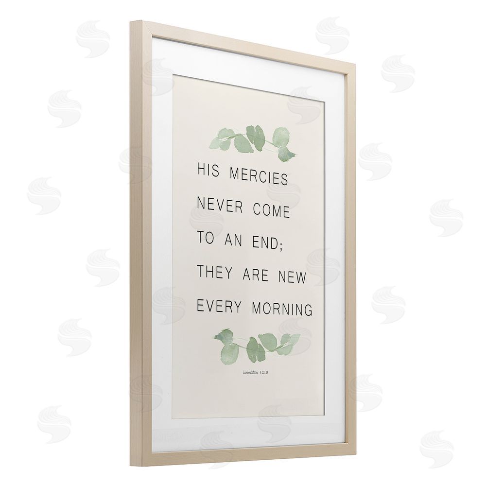 Sundance Graphics Mercies New Every Morning Birch Framed Print Under Glass Wall Art