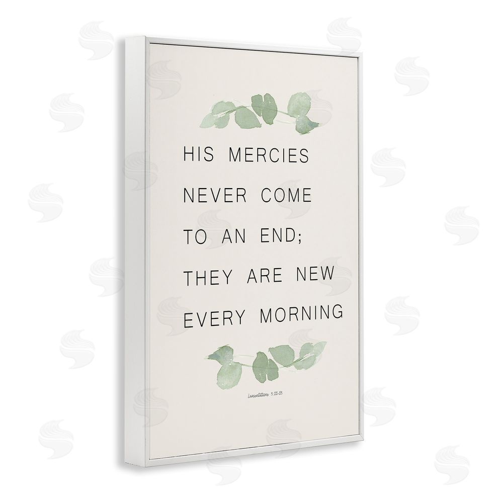 Sundance Graphics Mercies New Every Morning White Framed Giclee Wall Art Print