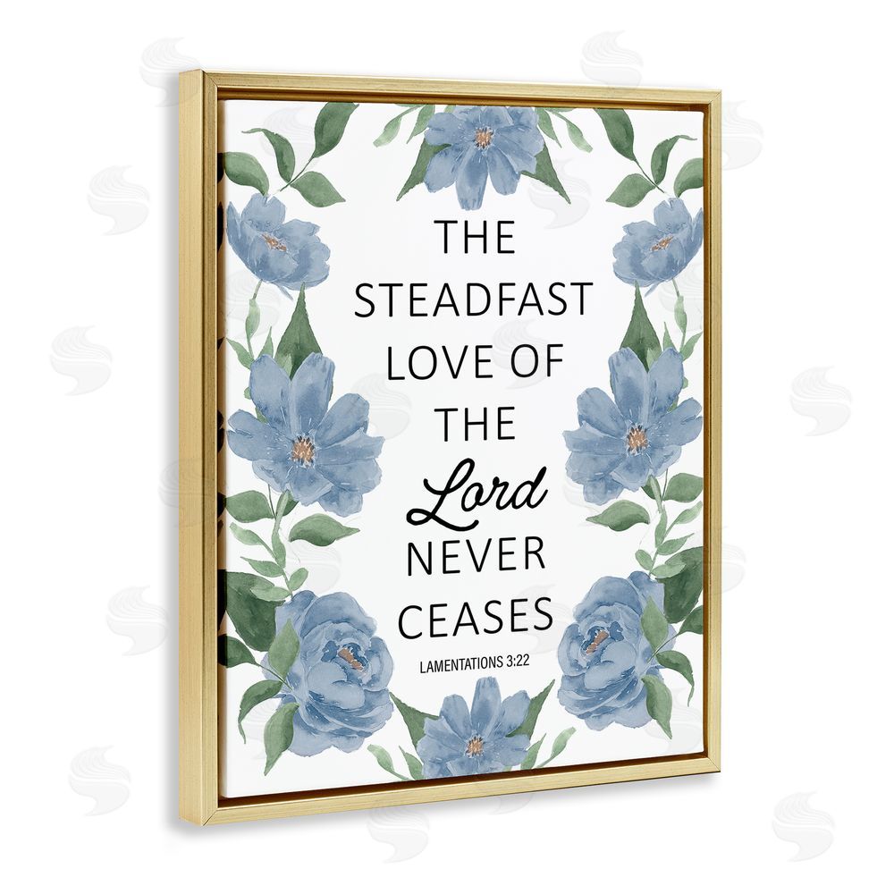 Lucille Price Steadfast Love Of The Lord Gold Floating Frame Canvas Wall Art Print