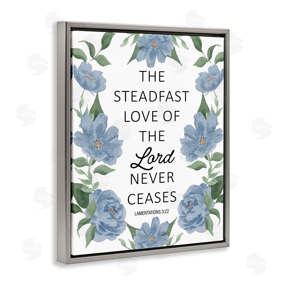 Lucille Price Steadfast Love Of The Lord Gray Floating Frame Canvas Wall Art Print