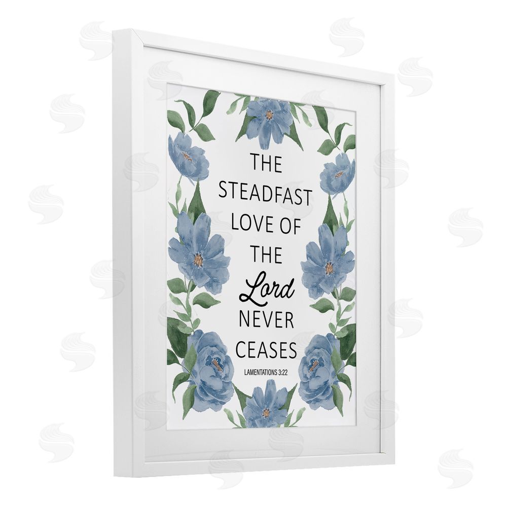 Lucille Price Steadfast Love Of The Lord White Framed Print Under Glass Wall Art