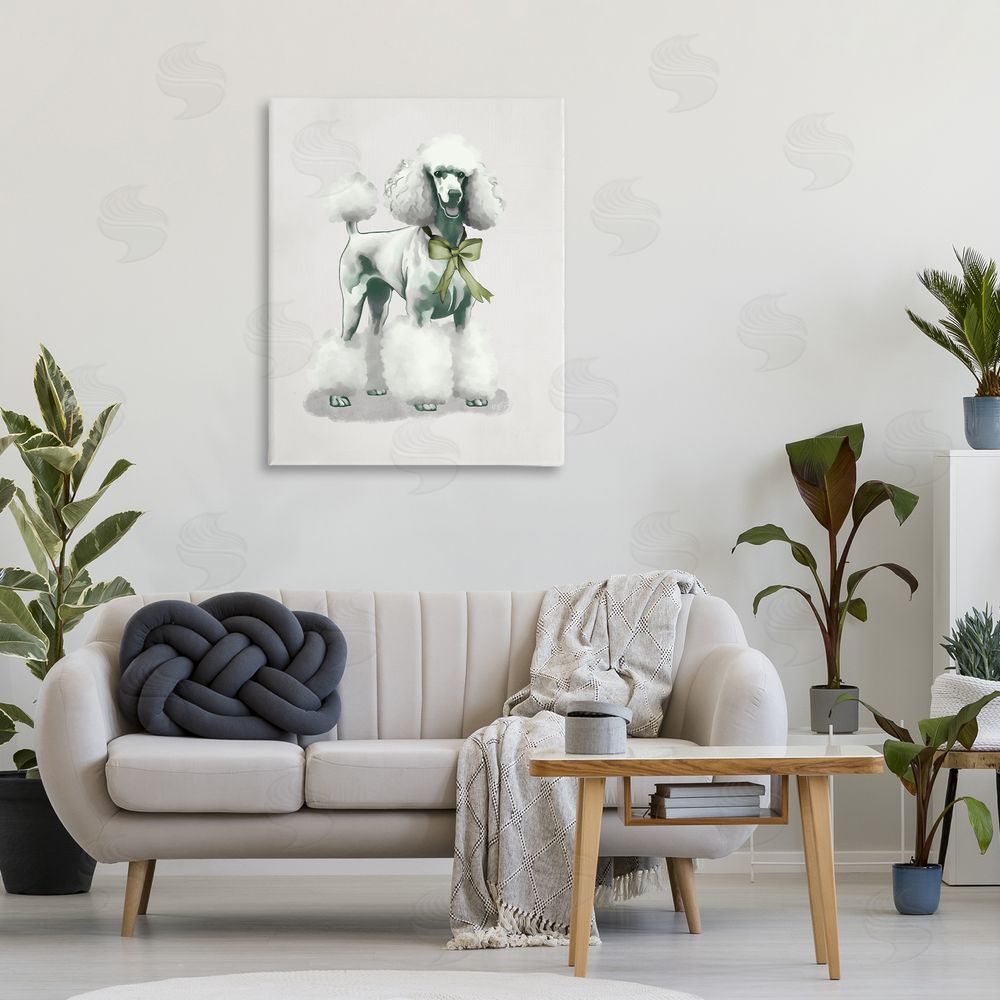 Sundance Graphics Graceful Poodle & Ribbon Canvas Wall Art Print in Room