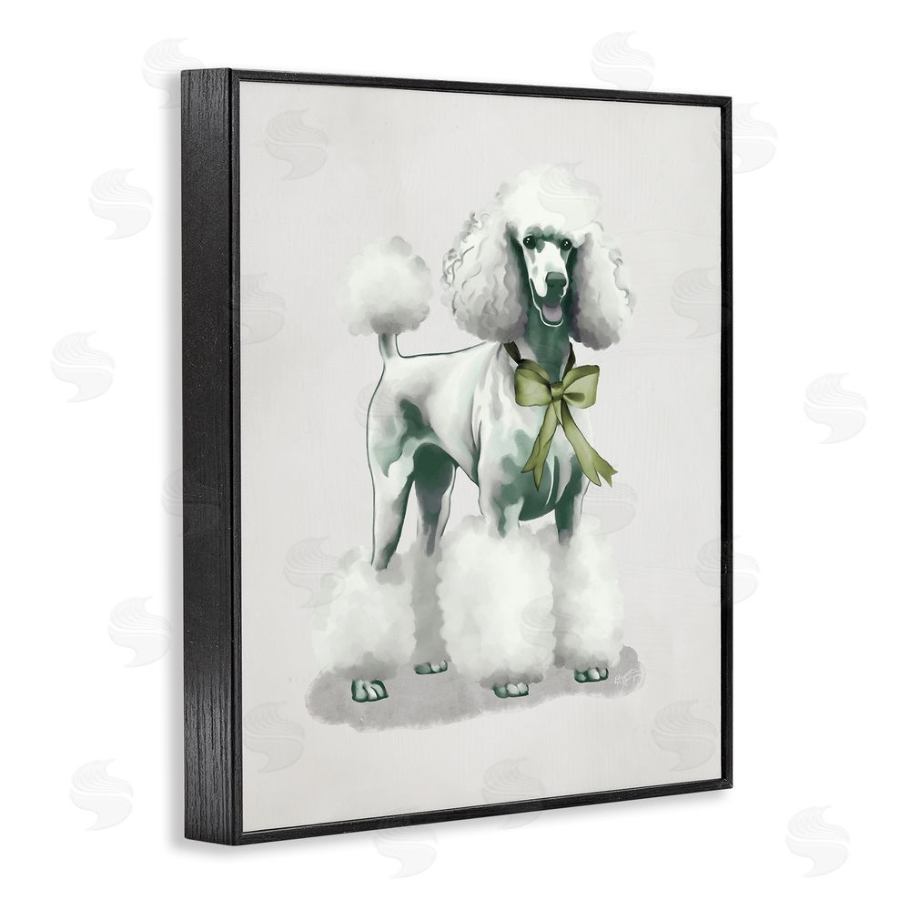 Sundance Graphics Graceful Poodle & Ribbon Black Framed Giclee Wall Art Print