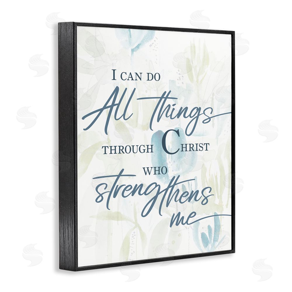 Sundance Graphics All Things Through Christ Black Framed Giclee Wall Art Print