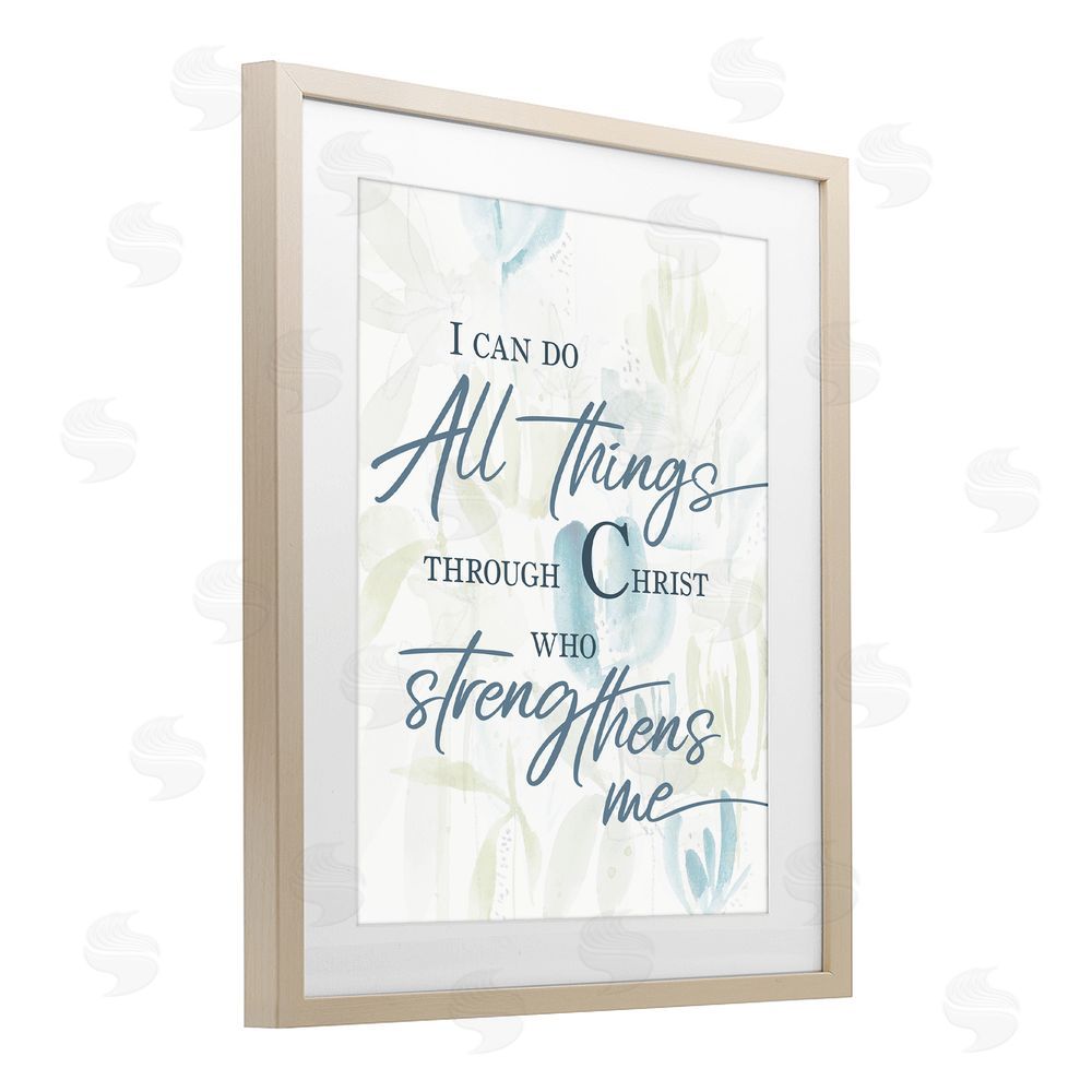 Sundance Graphics All Things Through Christ Birch Framed Print Under Glass Wall Art