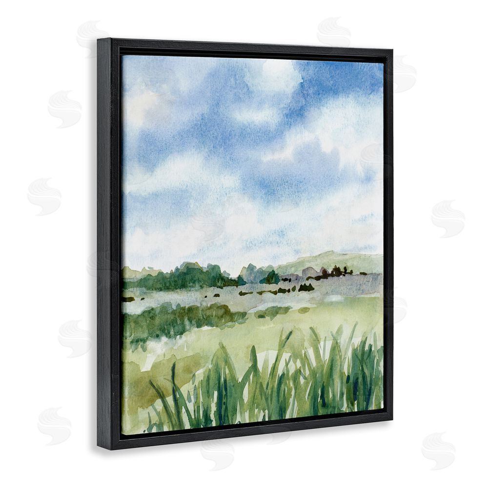 Sundance Graphics Fresh Spring Morning Black Floating Frame Canvas Wall Art Print