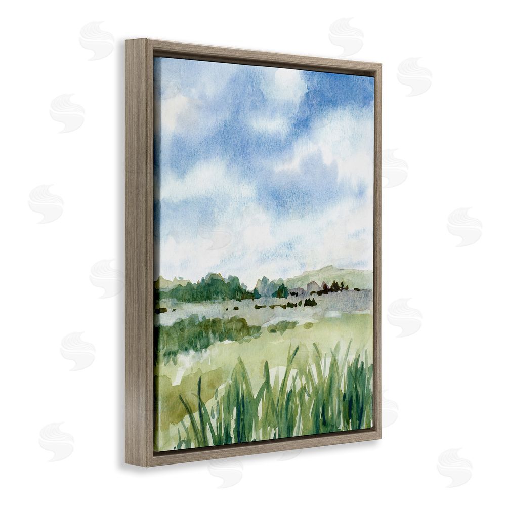 Sundance Graphics Fresh Spring Morning Brown Floating Frame Canvas Wall Art Print