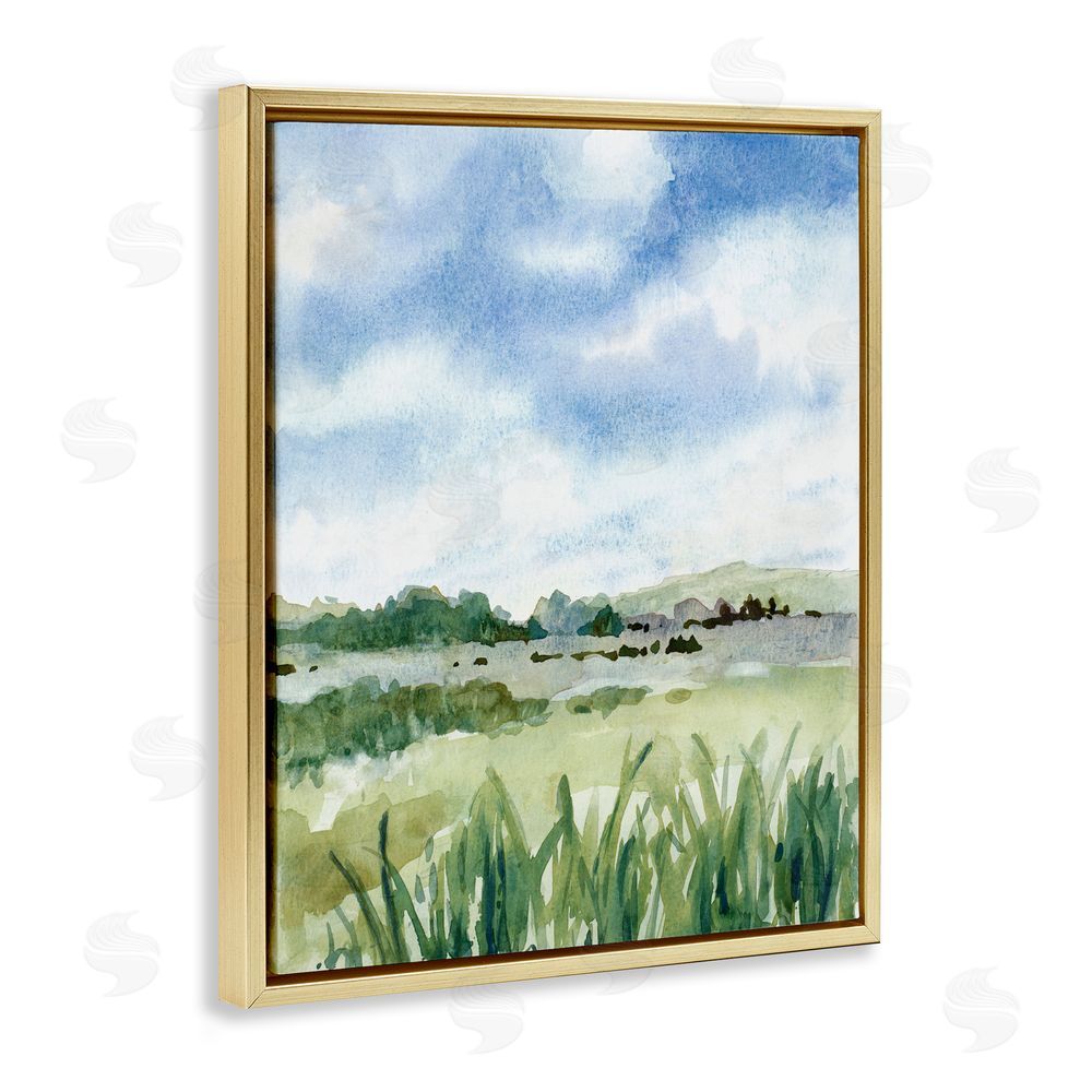 Sundance Graphics Fresh Spring Morning Gold Floating Frame Canvas Wall Art Print