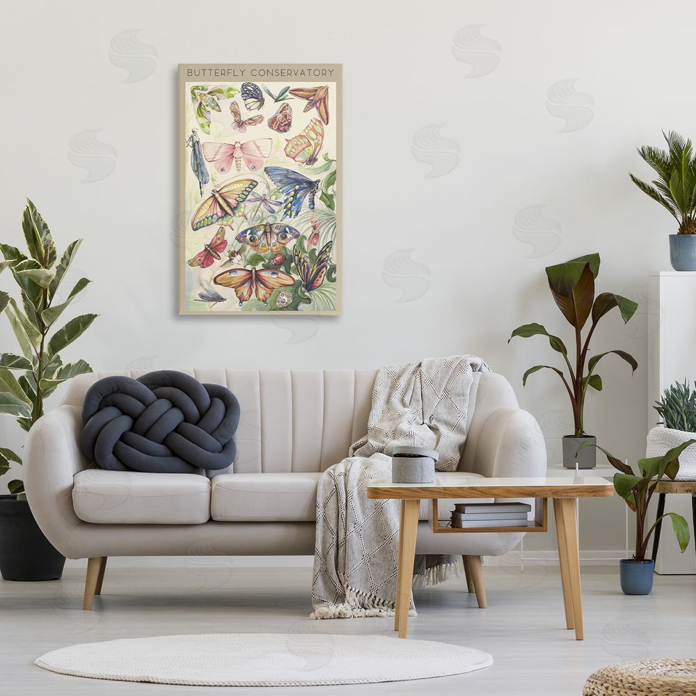 Sundance Graphics Butterfly Conservatory Insects Canvas Wall Art Print in Room