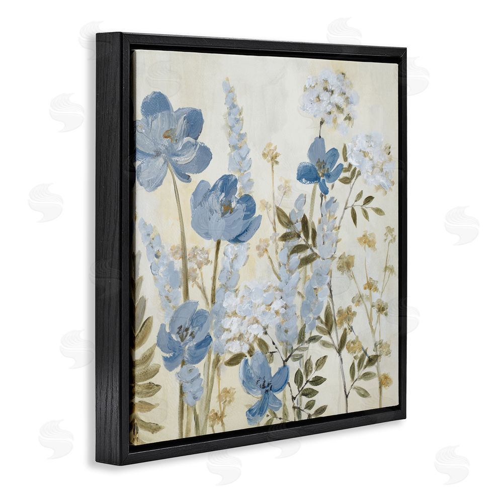 Lanie Loreth Peace In The Blue Garden Black Floating Frame Canvas Wall Art Print