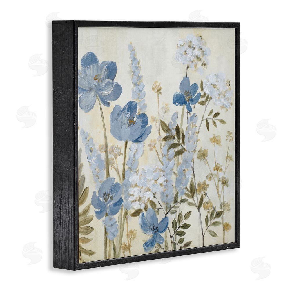 Lanie Loreth Peace In The Blue Garden Black Framed Giclee Wall Art Print