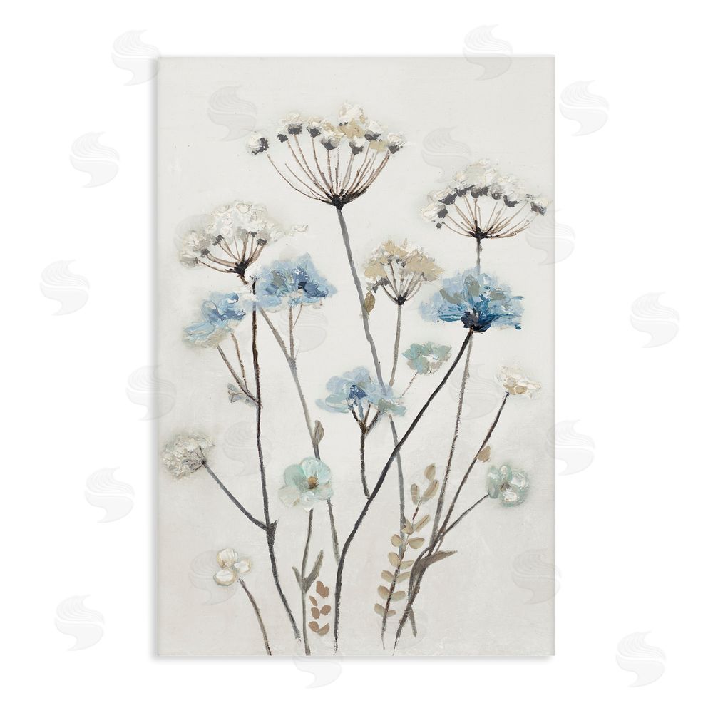 Patricia Pinto Soft Jardin Azul Stretched Canvas Wall Art Print