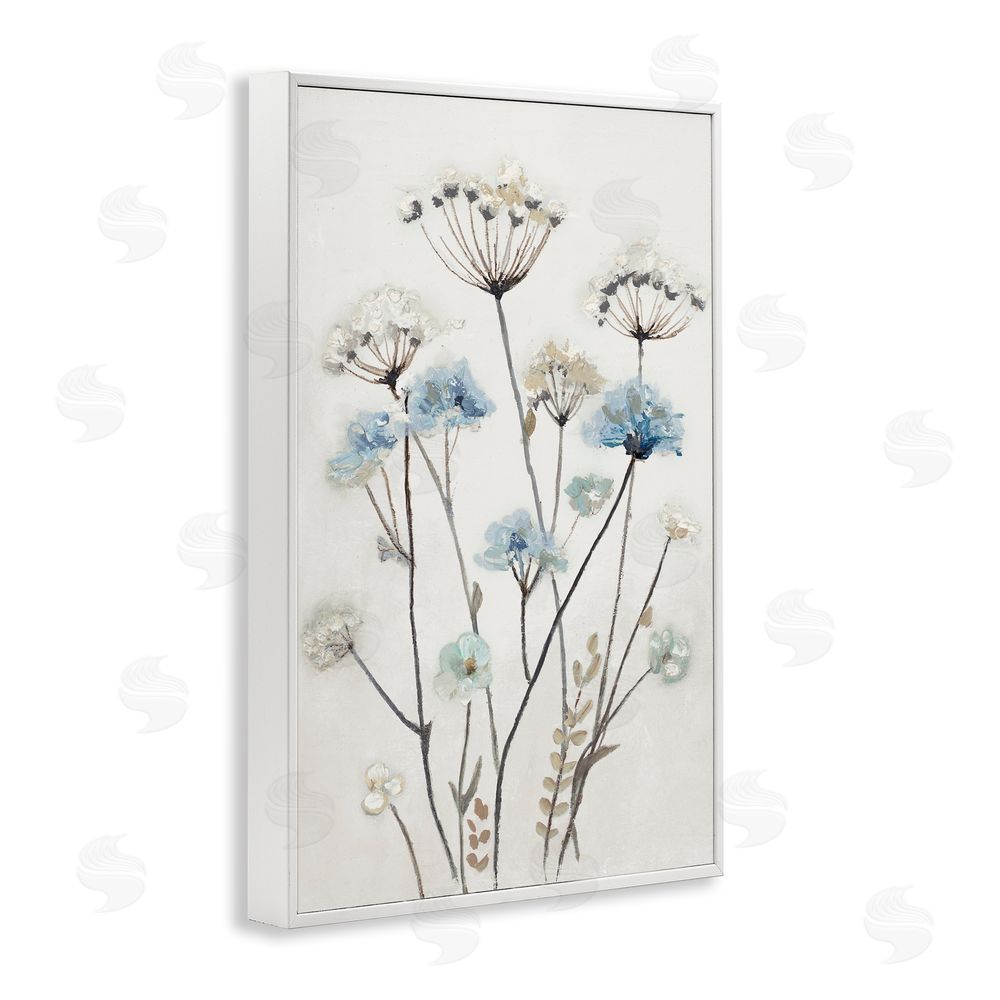 Patricia Pinto Soft Jardin Azul White Framed Giclee Wall Art Print