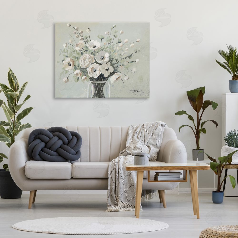 Patricia Pinto Siempre Bella Bouquet Stretched Canvas Wall Art in Room