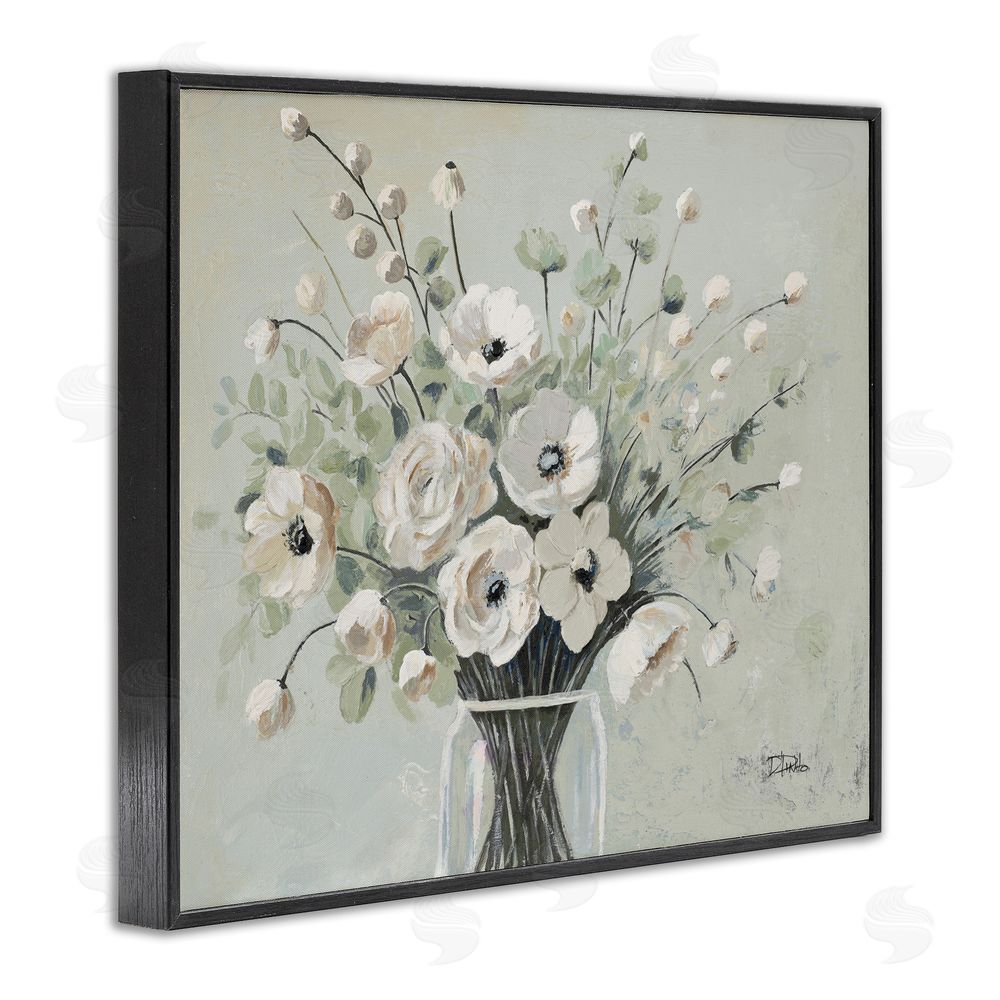 Patricia Pinto Siempre Bella Bouquet Black Framed Giclee Wall Art Print