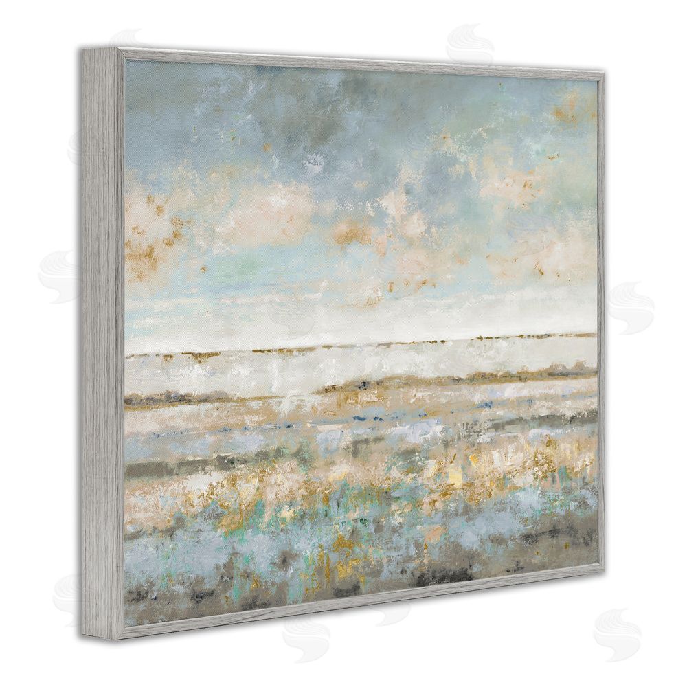Lorenzo Collective Contemplative Mood Abstract Gray Framed Giclee Wall Art Print