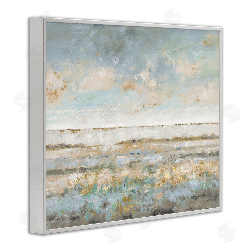 Lorenzo Collective Contemplative Mood Abstract White Framed Giclee Wall Art Print