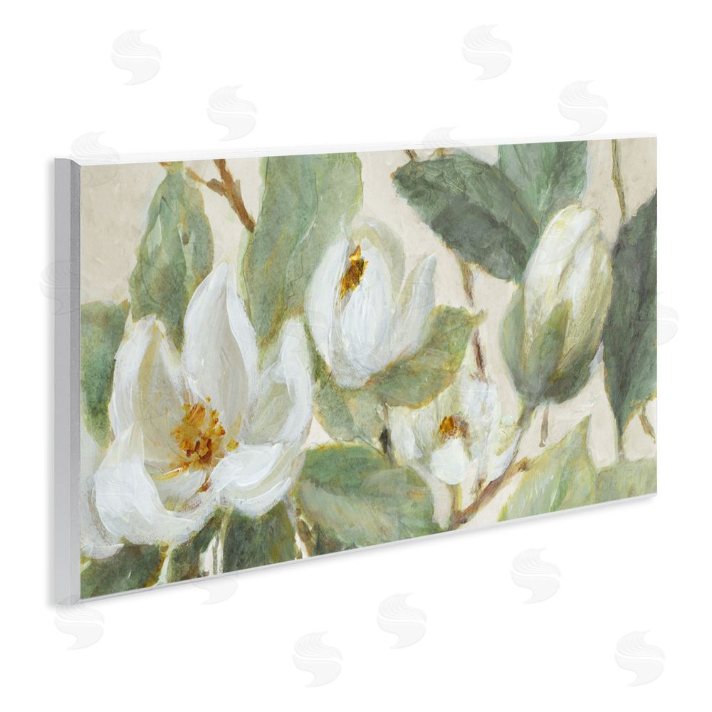Lanie Loreth Delicate Magnolia Dreaming Wooden Wall Plaque Art Print