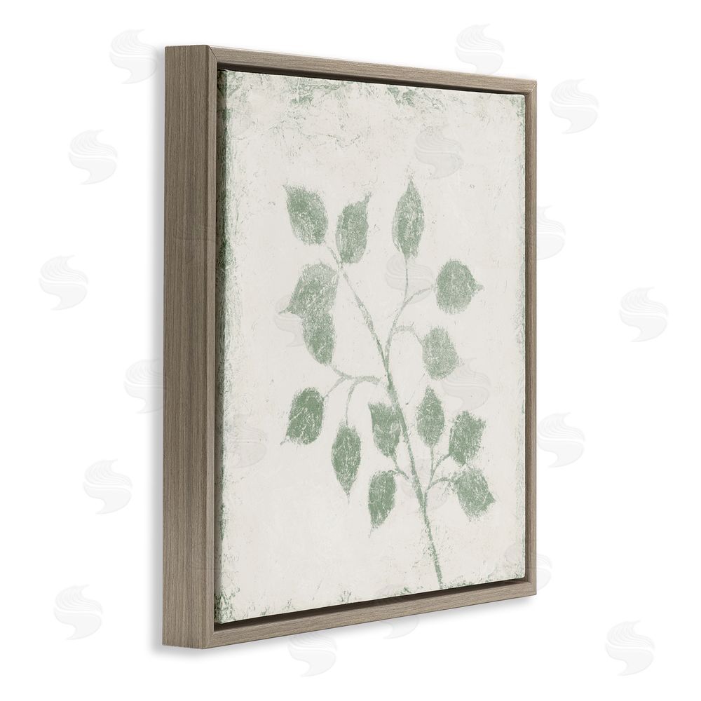 Michael Marcon November Leaves Plant Sprig Brown Floating Frame Canvas Wall Art Print