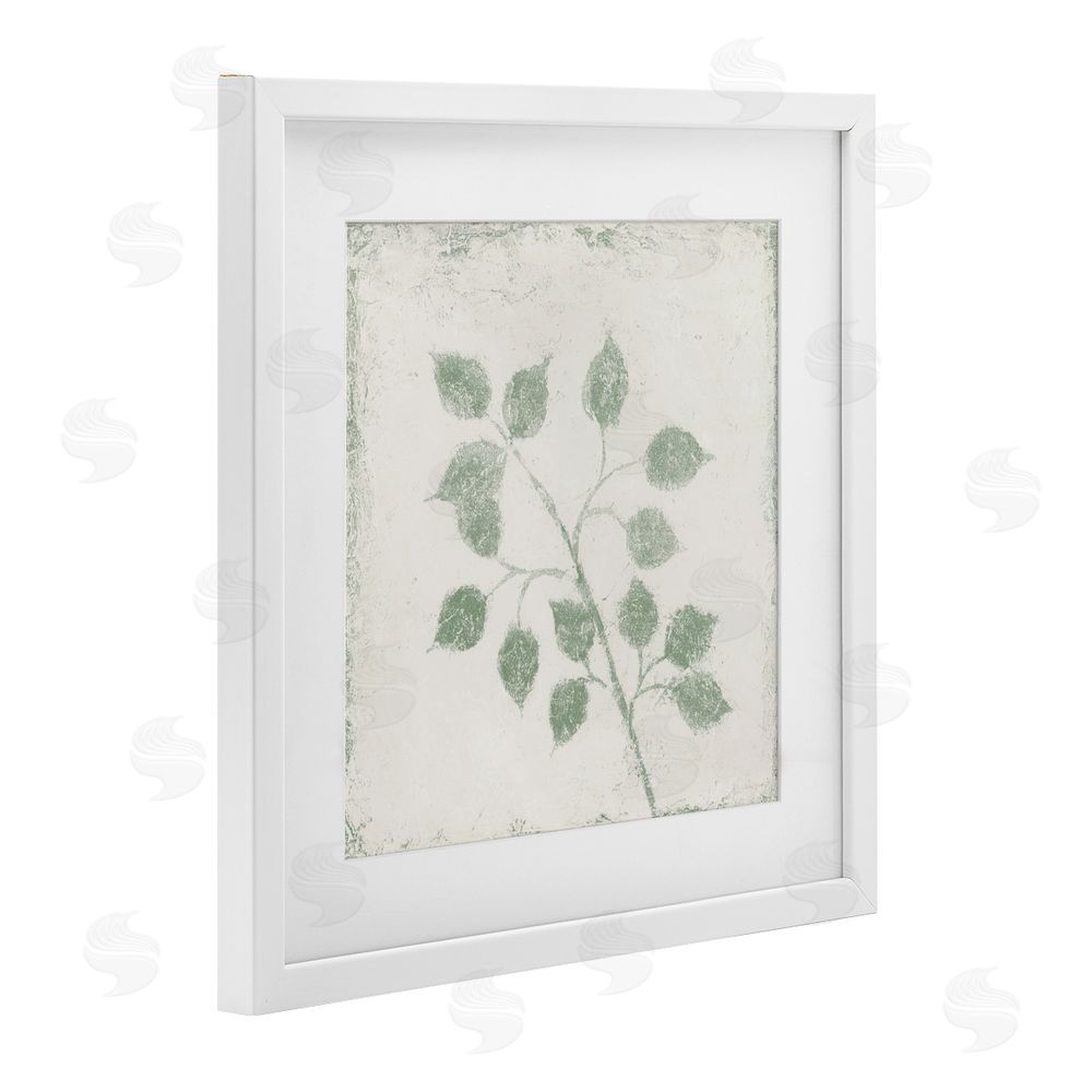Michael Marcon November Leaves Plant Sprig White Framed Print Under Glass Wall Art
