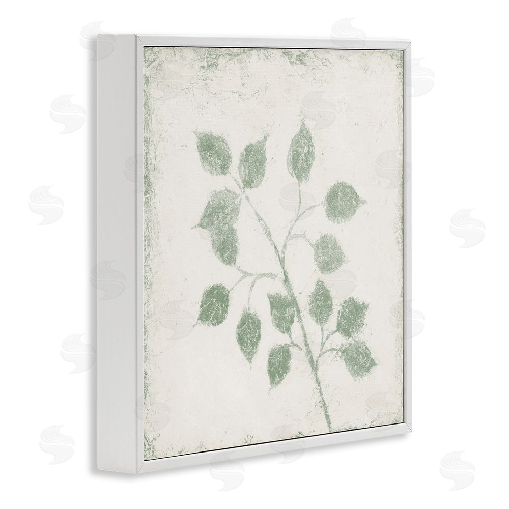 Michael Marcon November Leaves Plant Sprig White Framed Giclee Wall Art Print