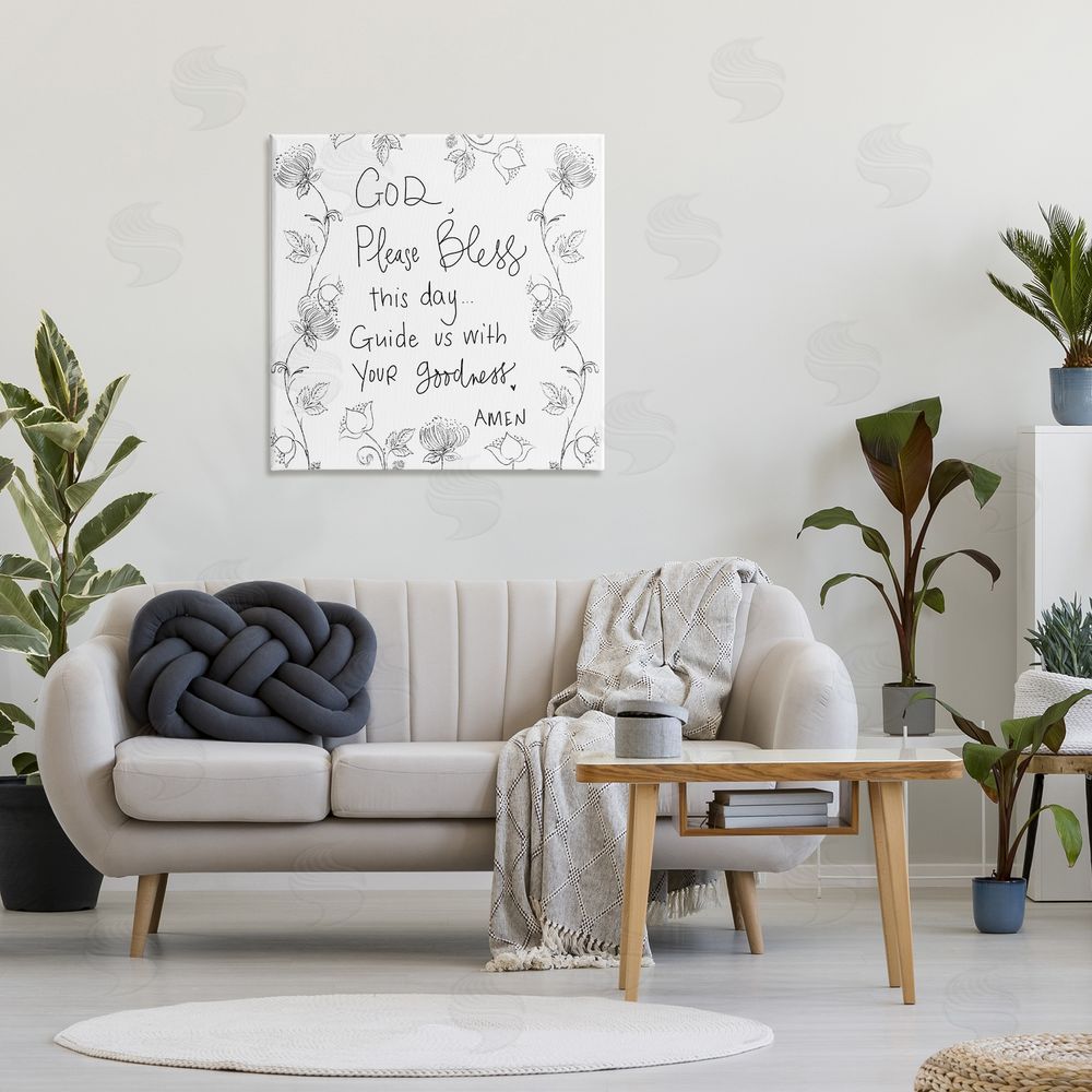 Sundance Graphics God Bless This Day Canvas Wall Art Print in Room