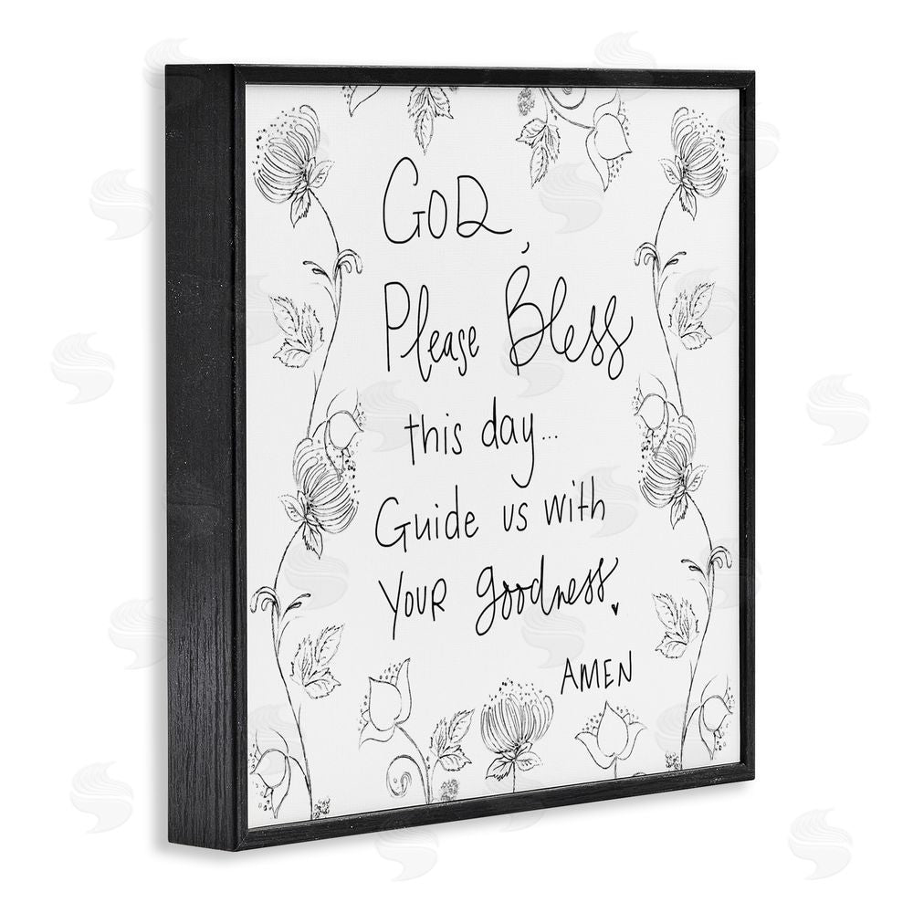 Sundance Graphics God Bless This Day Black Framed Giclee Wall Art Print