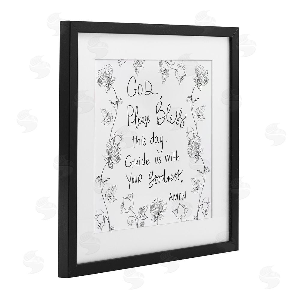 Sundance Graphics God Bless This Day Black Framed Print Under Glass Wall Art
