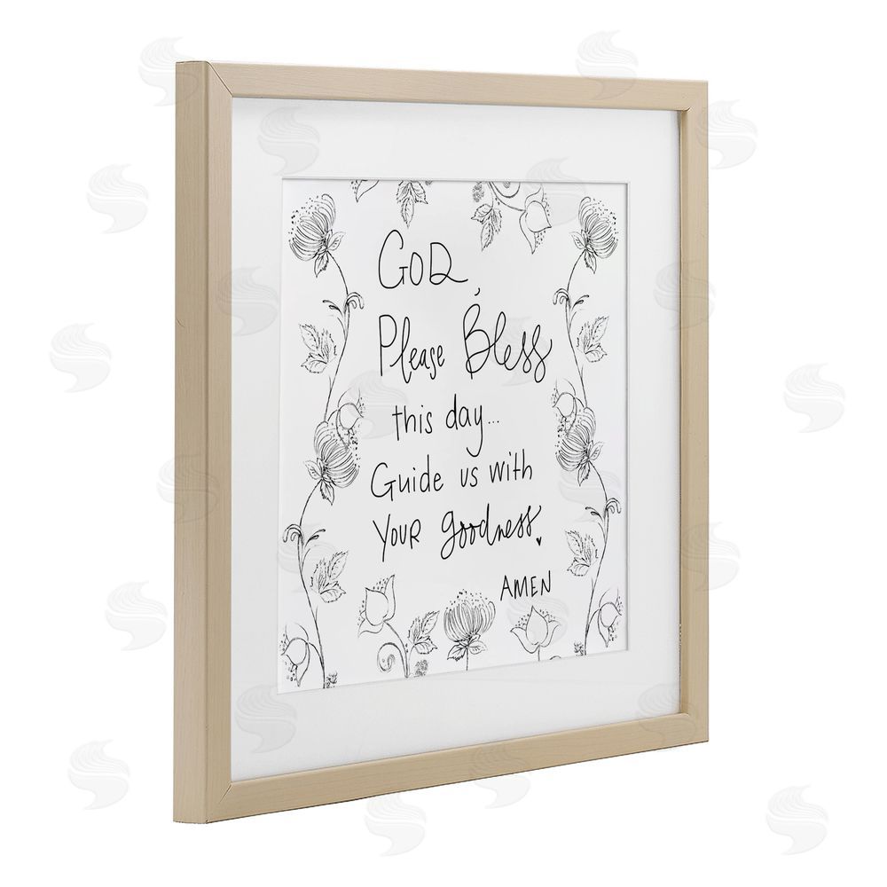 Sundance Graphics God Bless This Day Birch Framed Print Under Glass Wall Art