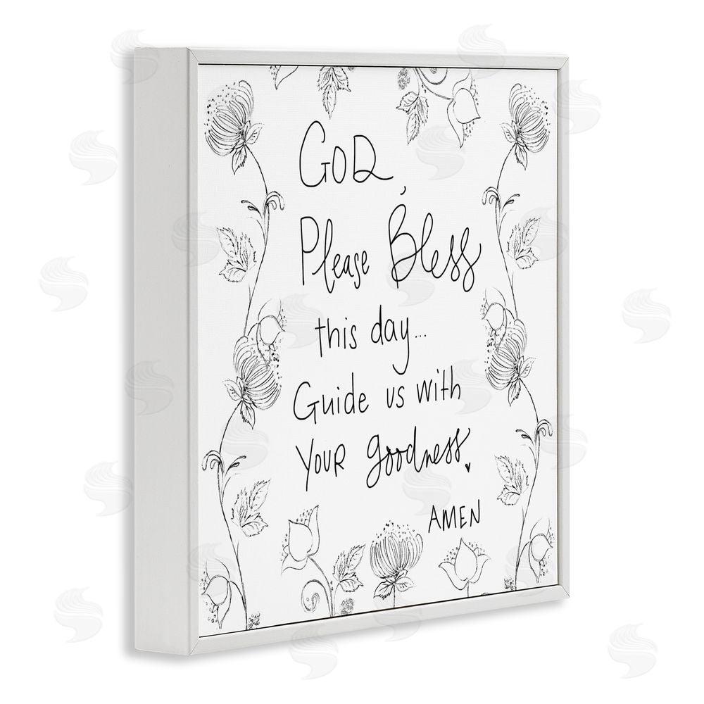 Sundance Graphics God Bless This Day White Framed Giclee Wall Art Print
