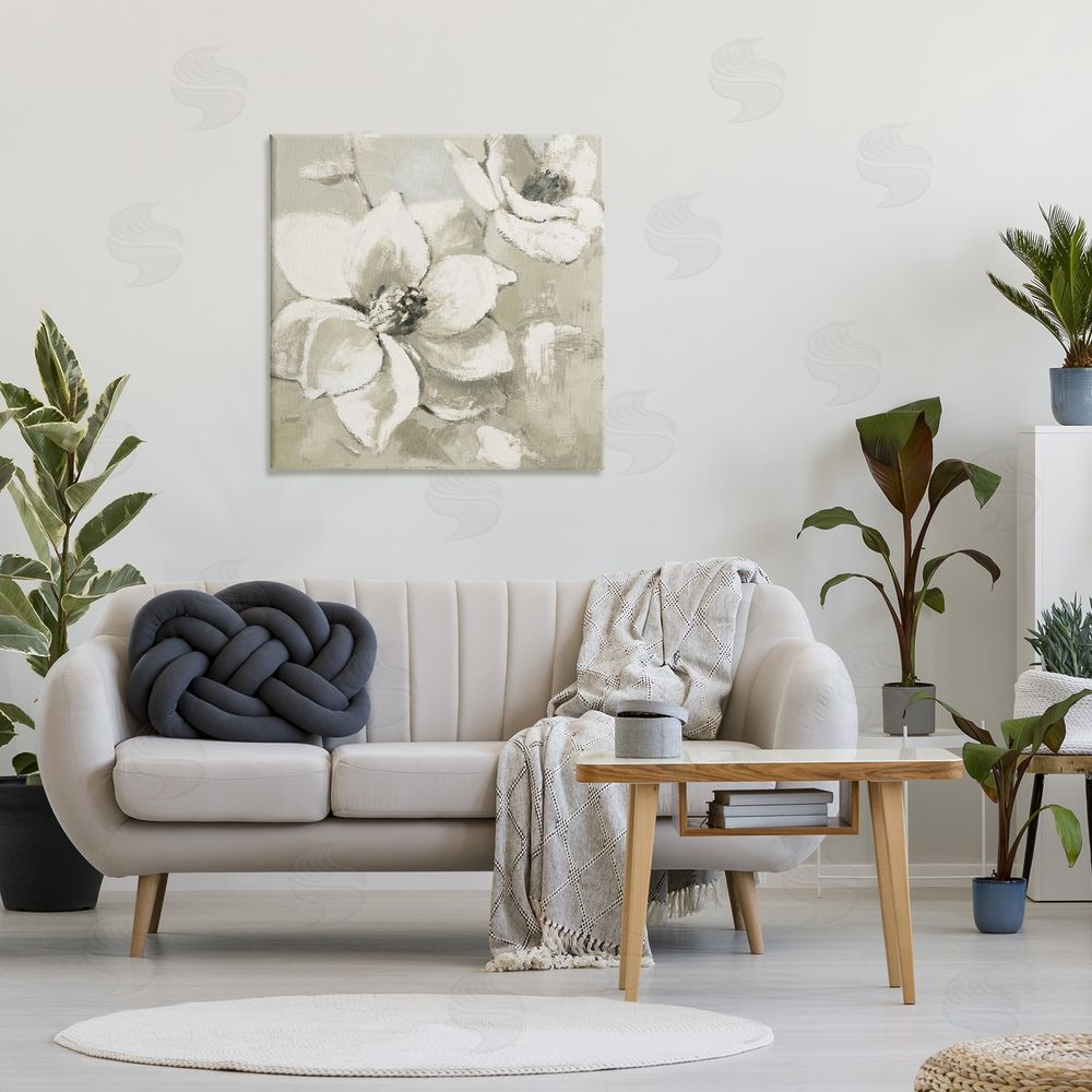Sundance Graphics Magnolias After Rain Canvas Wall Art Print in Room