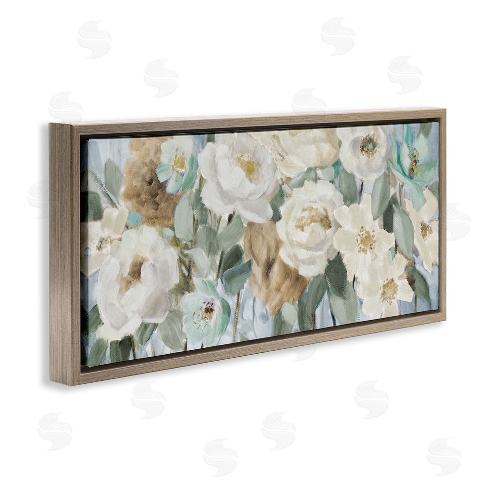Lanie Loreth Promise of Giverny Brown Floating Frame Canvas Wall Art Print
